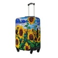 thumbnail image 2 of Easygdp Landscape With Sunflowers Print Elastic and Washable Suitcase Protective Cover with Hidden Zipper Fits 18-32 inch Luggage -X-Large, 2 of 9
