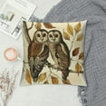 thumbnail image 2 of Orinice Owls Branch Leaves Graphic Decorative Cushion Throw Pillow Cover Soft Durable for Home Living Room Sofa 1PC 24x24in, 2 of 5
