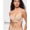thumbnail image 5 of Women's Cosnufy Sheer Front Closure Bra Demi Sexy Seamless Unlined Mesh Underwire Bra, 5 of 6