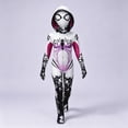 thumbnail image 6 of Halloween Costume Spider Hero Full Bodysuit Superhero Jumpsuit with Mask for Halloween Party Brand New Day Role Play Outfit Light Blue 190, 6 of 9