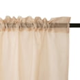 thumbnail image 3 of YEAHOME Beige Sheer Curtains 108 inches Long 2 Panels Set, Sheer Curtains for Living Room/Bedroom, Rod Pocket Voile Sheer Panel Drapes, 2pcs, Each 52" Width x 108" Long, 3 of 9