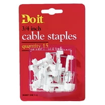 GB Electrical Cable Staple Clip - Plastic, White, 3/4 In - Single Piece