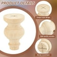 thumbnail image 4 of Wood Furniture Legs Cabinet Leg Blanched Almond 101x60mm, 4 of 9