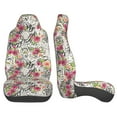 thumbnail image 3 of Fuzoiu Roses Mixed Zebra Print Seat Covers Set, Car Seat Covers Front Seats, Car Seat Protector, Car Seat Cushion, Seat Covers Carseat Cover Universal Fit for Most Cars, 3 of 7