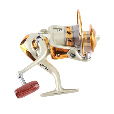 M Buder Premium EF6000 Spinning Fishing Reel 12BB Smooth Metal Rocker Arm Saltwater Wheel 5.2:1 Gear Ratio (5.51 inches / 14.0 cm Height)