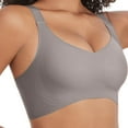 thumbnail image 5 of Yunleeb Invisible Bralette Lightweight Bra with Silicone Line Support Bra YL01-Gray L, 5 of 8