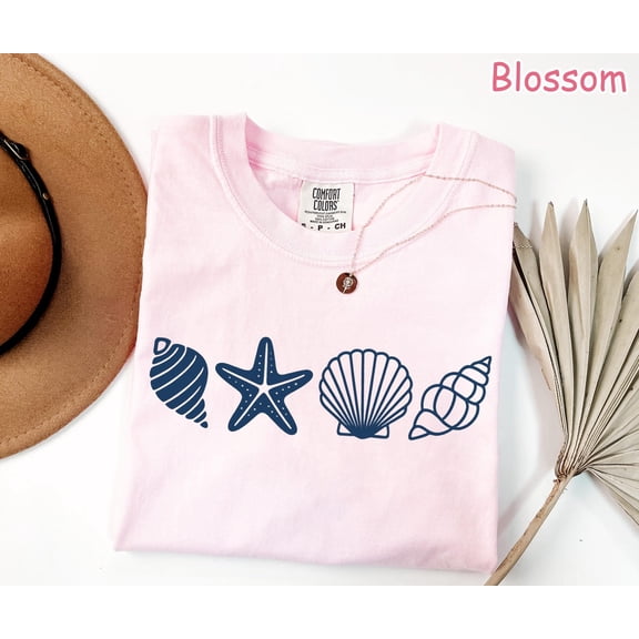 Seashell Shirt Cute Women 39 s Summer Shirt Boho Beach TShirt Ocean Lover Gift Trendy Summ