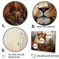 thumbnail image 3 of Designart "Symphony Of The Wilderness Lion I" Animals Lion Floater Framed Canvas Art Print, 3 of 5