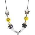 thumbnail image 1 of Smiley Face Neckalce Asap Rocky Butterfly Dice Pearl Skull Hip Hop Street Dance Rock Necklace For Men Women, 1 of 2