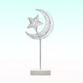 thumbnail image 2 of 1PC LED Night Light Star Moon Table Lamp Rattan Modeling Lamp Christmas Holiday Decoration Lamp Love Modeling Lamp (Moon Holding Stars / without Battery), 2 of 5