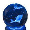 thumbnail image 3 of Crystal Ball Night Light 3D Tallado USB Plug-in Lighting Ornament (Dolphin), 3 of 6