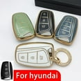 thumbnail image 3 of BUYISI For Tpu Car Key Case Cover Holder Fob For Hyundai For Santa For Santafe 2018 For G80 Green Tea Four Keys, 3 of 3