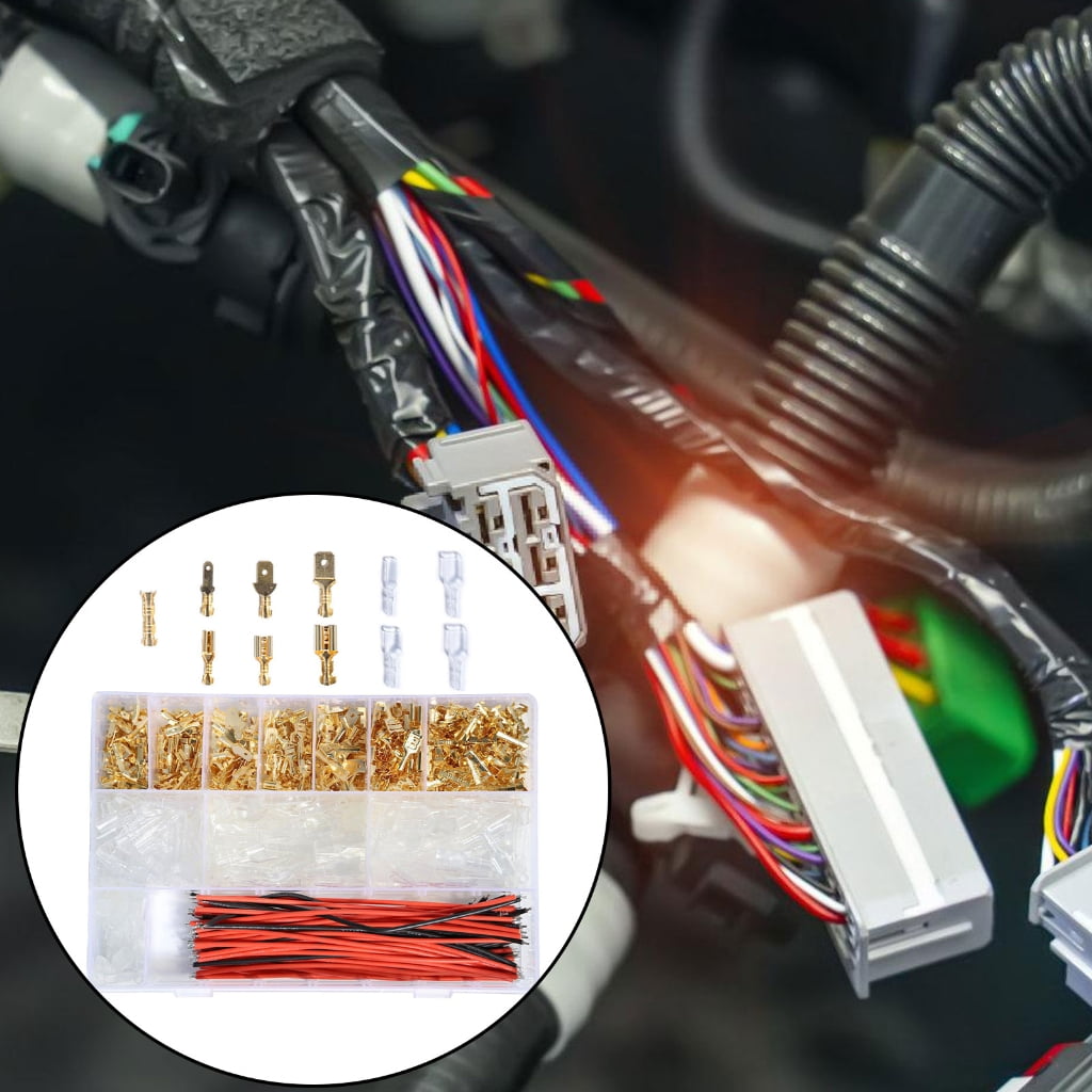 Professional 810pcs Spade Terminals Assortment Electrical Spade Terminals Connectors Male & Female Set for Firm Connection