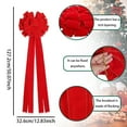 thumbnail image 2 of Dalrosia Extra Large Christmas Tree Topper Bow Bulk Red Velvet Ribbon with Golden Wire Christmas Wreath Bows for Xmas Winter Party Indoor Outdoor Supplies, 2 of 5