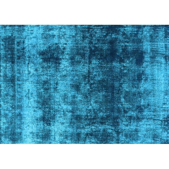 Ahgly Company Indoor Rectangle Oriental Light Blue Industrial Area Rugs, 7' x 9'
