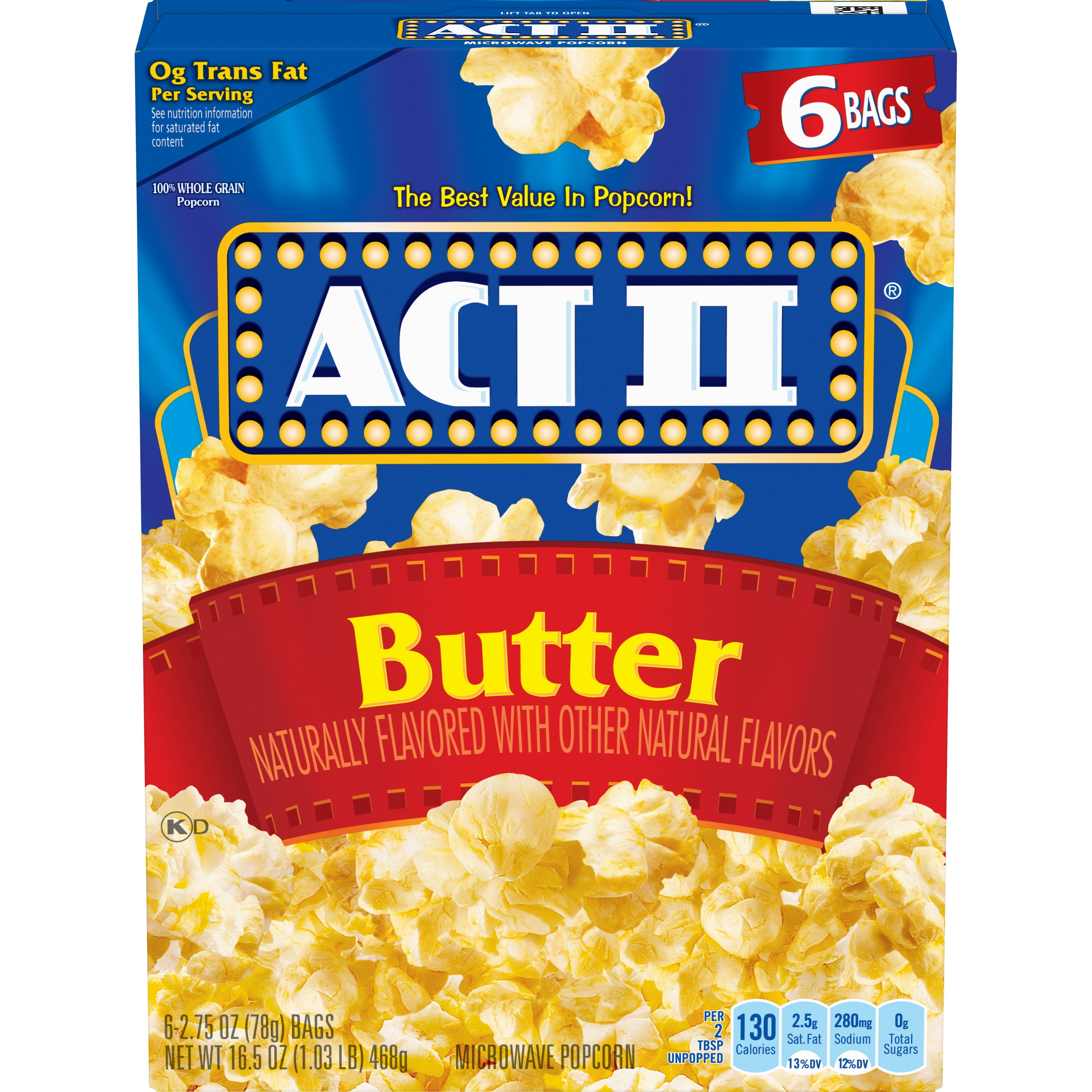 act-ii-butter-microwave-popcorn-2-75-oz-6-ct-walmart-walmart