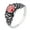 Red, variant on Gemstone Rings for Men Circle Red Gothic White Vintage Statement Personalized Dainty Jewelry Red Size 10