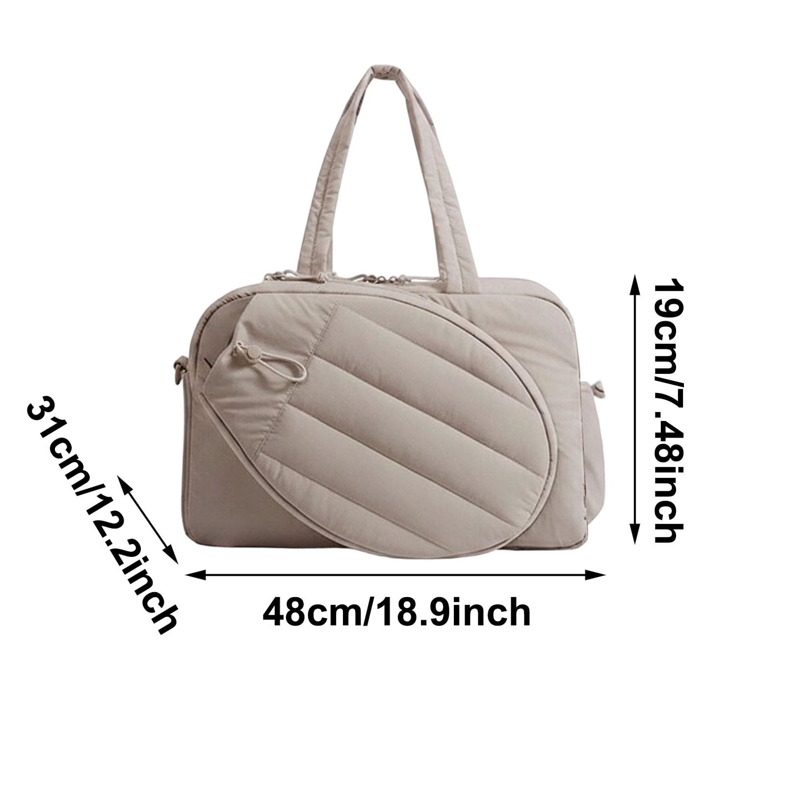 Win s Way Women's Mini Quilted Gym Bag, Small Duffle Bag with Detachable Shoulder Strap, Lightweight Puffy Crossbody Bag for Fitness, Travel, and Daily Use (Pink)