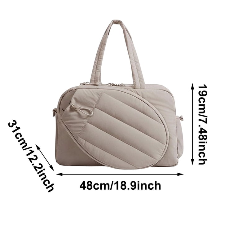 Quilted Tennis Racket Bag Backpack with Shoe Compartment, Sports & Travel Amazon.com : Drawstring Tennis Backpack with Shoe  main image 2