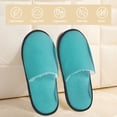 thumbnail image 2 of Fotbe a Teal Ribbonin Pantuflas Peludas para Mujer con Estampado, Zapatillas de Peluche, Zapatos de Invierno para Casa, Uso Interior y Exterior-Large, 2 of 8