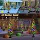 thumbnail image 4 of Luces de árbol de Navidad alimentadas por energía solar con mariposas y flores para decoración navideña exterior, 4 of 9