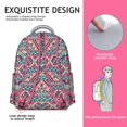 thumbnail image 5 of Tribal Design Laptop Backpack - Roomy 17" Compartment & Anti-Theft Pockets | Boho Chic College Bag with Oxford Fabric, Ideal for School, Work & Everyday Adventures, 5 of 6