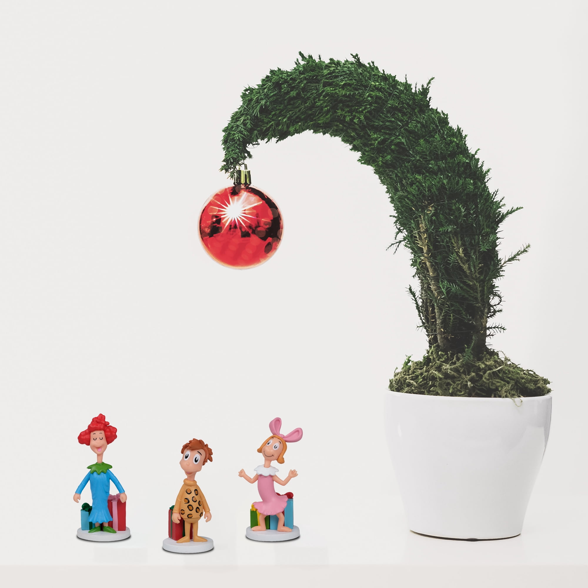 Dr. Seuss Whoville Characters with Gift Stacks Holiday Figurine Set, Three Pieces