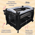 thumbnail image 4 of Cuna Corral Viajero Con Moises Y Cambiador Livorno - IBaby gris, 4 of 8
