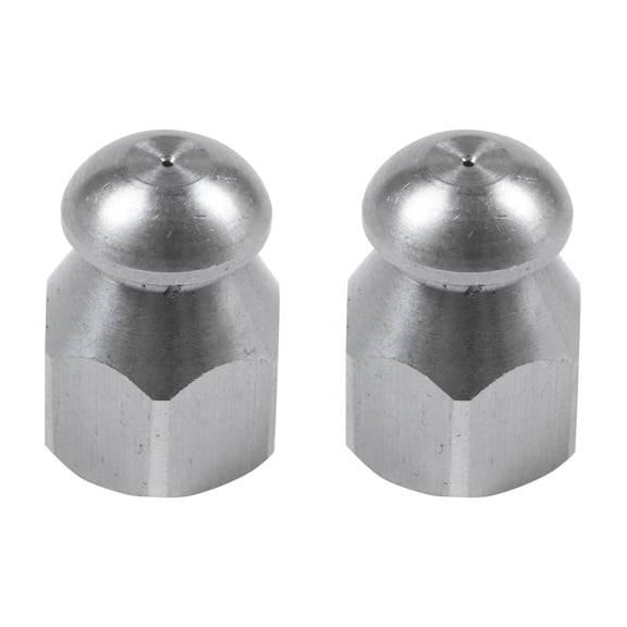 2X Pipe Jetter Pressure Washer Drain Sewer Cleaning Pipe Jetter Rotary Nozzle 5 Jet (1/4 Inch ),2xPipe Jetter,gray