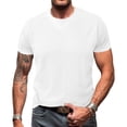 thumbnail image 1 of pstuiky Camisas de vestir de manga corta para hombre, Camiseta deportiva informal de punto de color liso a la moda para hombre, manga corta, cuello redondo ropa de hombre m, 1 of 6