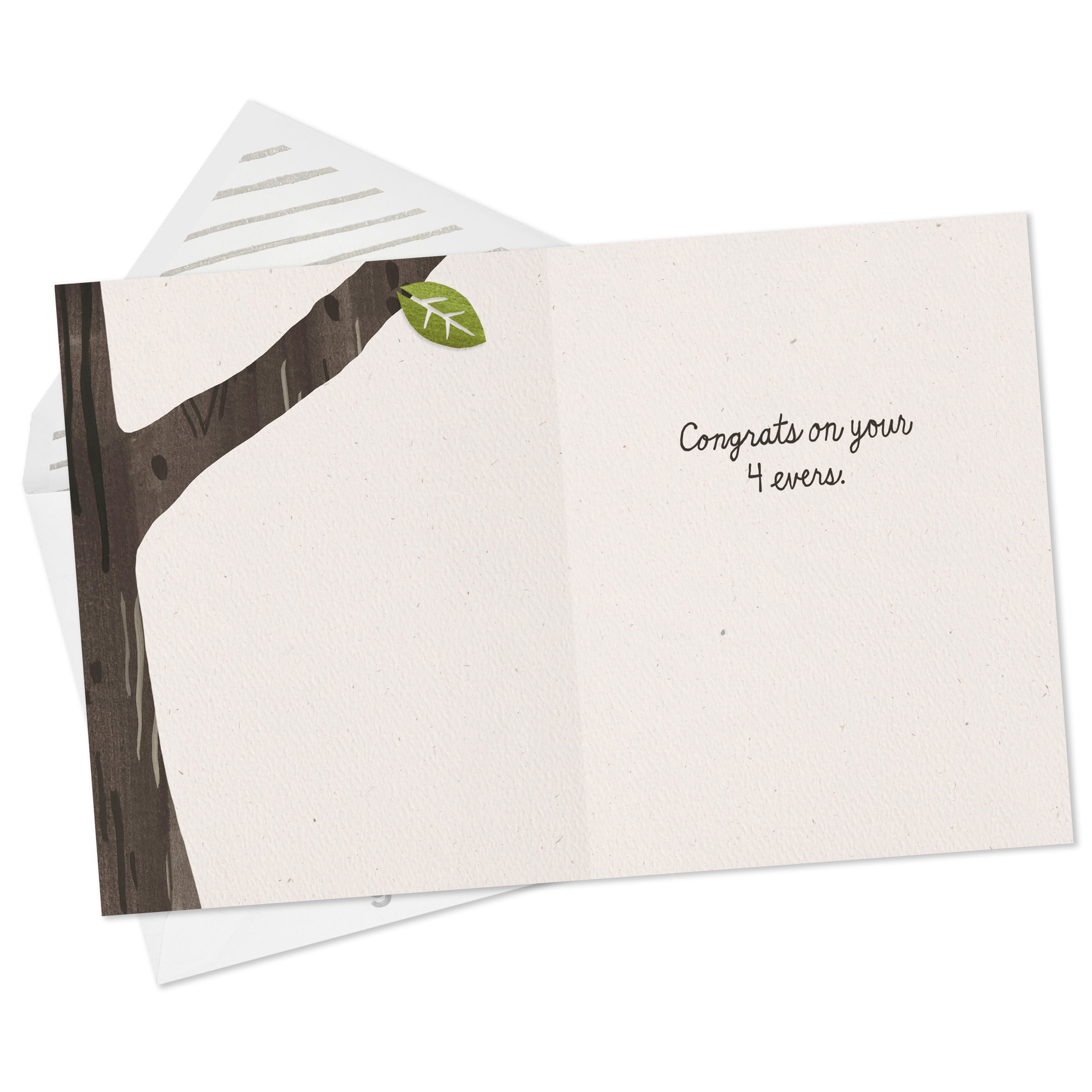 Hallmark Good Mail Wedding Card (Congrats on Your 4 Evers)