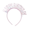 thumbnail image 1 of Diadema de , diadema de , aro para el pelo, broche, Tiara de cumpleaños brillante, corona de cumpleaños para fiesta , rosa, 1 of 8