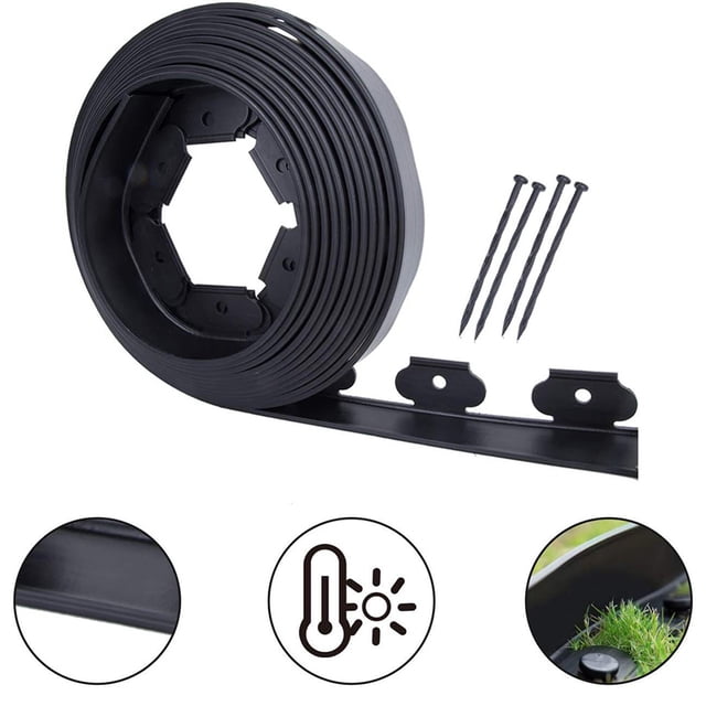 Lawn Landscape Edging Kit Portable Detachable 5M Replacement Outside Park Garden Decorative Trimmable Outside Park Tree Border Accessories