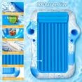 thumbnail image 2 of Inflatable Pool Lounger Float for Adults - JIANYHW X-Large Beach Sun Tan Tub Pool Lounge Raft Sunbathing Pool Floaties with 2 Food/Drink Holder, Blow Up Tanning Pool Bed Floating Mat, 2 of 7