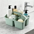 thumbnail image 6 of Homellea Green Portable Shower Caddy Basket, 12.6 Inch Plastic Divided Bath Tote with Handle for Toiletries and Bathroom Supplies for Bathroom, Gym, Travel, Cleaning Supplies, 6 of 6