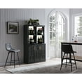 thumbnail image 4 of Gramercy Way Jill Zarin Home Bar Cabinet Rotating Wine Rack Black, 4 of 5