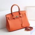 thumbnail image 1 of Nuevo bolso Kelly Birkin con guijarros de gran capacidad, cuero genuino, primera capa de piel de vaca, bolso de hombro moderno y versátil, 1 of 5