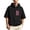 D1-Black923, variant on Puliio Men's Patch Pocket Zip Up Hoodie Oversized Short Sleeve Hooded Jackets Daily Casual Sweatshirts