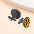 thumbnail image 6 of Sunflower Elegant Mens Cufflinks for Formal Attire, Crafted with Stainless Steel, for Business Meetings or Weddings, 6 of 6