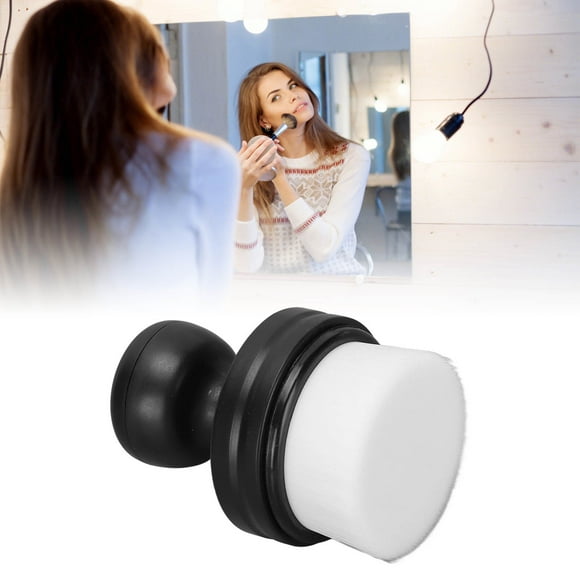 Liquid Foundation Brush, Comfortable Grip Protective Lid Strong Grasping Power ABS Handle Flat Top Liquid Powder Foundation Brush  for Daily Use