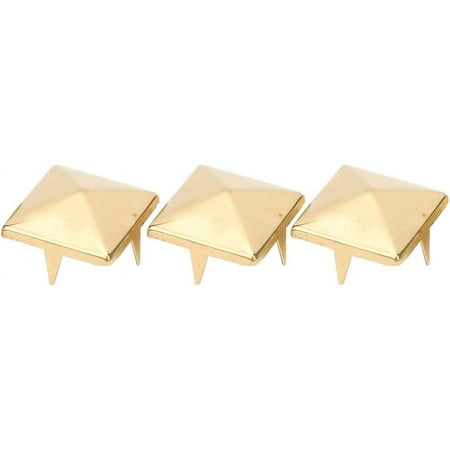 

QAQ-100 Four-Jaw Square Rivets Metal Punk Rivets Pyramid Studs Rivet Handicraft DIY Spikes Spots Studs Square Pyramid Studs for Punk Craft Leather Clothing Shoes Decoration**