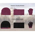 thumbnail image 2 of Sinhoon Winter Beanie Hat & Scarf & Touchscreen Gloves, Warm Knit Fleece Lined Beanie Gloves Infinity Scarf Set for Men and Women (Rosy), 2 of 6