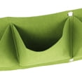 thumbnail image 4 of Macetero de Pared Vertical para Colgar al Aire Libre de 4 Piezas Bolsa de Cultivo de Plantas de 4 Bolsillos Plantador de jardín de Fieltro degradable Reutilizable montado en la Pared(Verde) Ecomeon no, 4 of 6