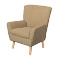 thumbnail image 4 of Fauteuil Demi CorLiving en lin en beige, 4 of 5