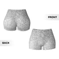 thumbnail image 5 of Picia Silver Mosaic Printed Workout Shorts for Women Seamless Scrunch Butt Lifting High Waisted Yoga Gym Booty Running Moisture-wicking Short Pants-XX-Large, 5 of 9