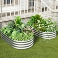 thumbnail image 4 of JF 2 Pcs Raised Garden Bed,Galvanized Raised 6×3×1ft Planter Boxes Outdoor with Easy Assembly, Large Garden Bed for Vegetables, Fruits, Flower, 4 of 6