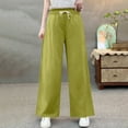 thumbnail image 5 of Dasayo High Waist Pants for Women Palazzo Wide-Leg Cotton Linen Trousers Solid Drawstring Pull On Slacks Womens Jeans XL, 5 of 5