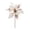 White, variant on Long Hobby Artificial Flower with Sequined Petals, 1 Hobby, Beige and Brown, for Christmas Tree Decor, Christmas Decoration