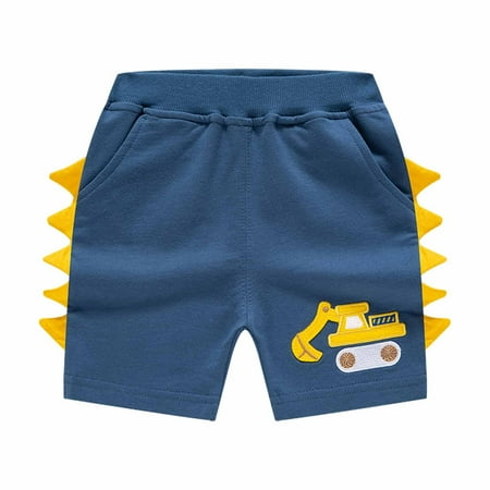 

IROINNID Boy s Embroidered Elastic Knitting Sports Shorts With Pocket