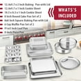 thumbnail image 6 of Vesteel 12 Piece Stainless Steel Bakeware Sets, Metal Baking Pan Tray Set, Non-Toxic & Dishwasher Safe - Silver, 6 of 7